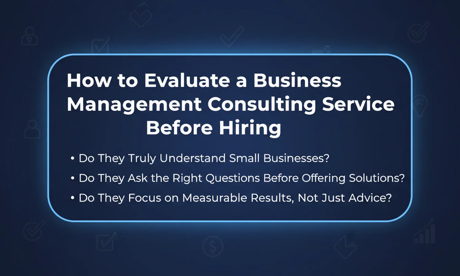 Business management services